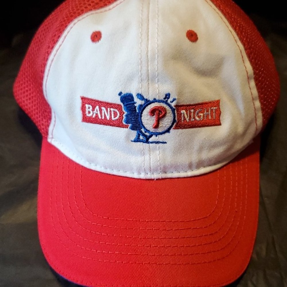 Philadelphia Phillies Baseball Hat / Cap Band Night Giveaway Vintage Red & White
